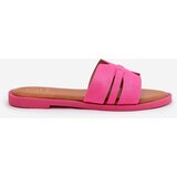 Boto Women's Flat Heeled Slippers With Cutouts Eco Suede Fuchsia Teterre | Shoptok.si
