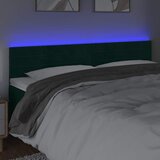  LED uzglavlje tamnozeleno 200x5x78/88 cm baršunasto | shoptok.hr