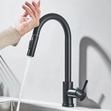 Oem Kuhinjska pipa, nadzor s tipalom na dotik, izvlečna šoba -črna, (5000140075) | Shoptok.si