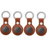 INF etui airtag z obeskom za ključe iz pu usnja, paket 4 kosov brown, (21264746) | Shoptok.si