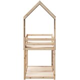  Krevet na kat s krovom 90 x 190 cm od masivne borovine | shoptok.hr