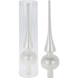  Novogodišnji vrh za jelku srebrni 25cm | ePonuda.com