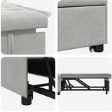  Krevet-sofa na razvlačenje Svijetlo siva 194 x 67 x 82 cm | shoptok.hr