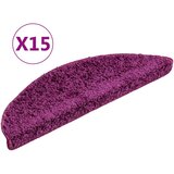  Prostirke za stepenice 15 kom 56x17x3 cm ljubičaste poluokrugle | shoptok.hr