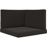  Jastuk za vanjsku sofU 3 pcs Crna Poliester - Crna 80 x 80 cm 1x sjedalo +1x naslon +1x bočna strana (3D bez bartaga) | shoptok.hr
