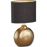 Fischer & Honsel Crna/u brončanoj boji stolna lampa keramička s tekstilnim sjenilom (visina 39 cm) Foro – Cijene