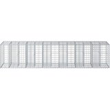  Gabionska dvignjena postelja 2 pcs srebrna 260 x 60 x 55 cm, (5000218400) | Shoptok.si