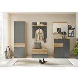 XORA garderobna klop siva, hrast artisan | Shoptok.si