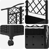  Povišeni krevet s mrežom i krovom Crna 163 x 40 x 129 cm PP | shoptok.hr