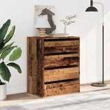  Kutna komoda s ladicama boja staro drvo 60x41x76 cm drveni | shoptok.hr