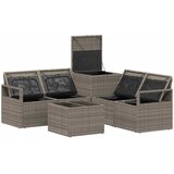  Set sofe 6 kom. Siva i tamno siva Poli Rattan i čelik | shoptok.hr