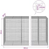  Gabion s žicom debljine 3 5 mm i mrežom 5x2 5 cm 950x100x150 cm - 100 cm 150 cm 950 cm | shoptok.hr