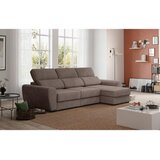 CARRYHOME KOTNA SEDEŽNA GARNITURA, mikrovlakna rjavosiva | Shoptok.si