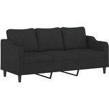  3-dijelni set sofa s jastucima crni od tkanine | shoptok.hr