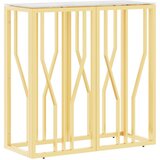  Konzolni stol zlatni 70 x 30 x 70 cm nehrđajući čelik i staklo | shoptok.hr