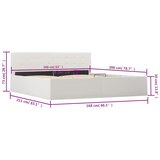  Hidraulični okvir za krevet od umjetne kože bijeli 160 x 200 cm | shoptok.hr
