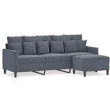  Trosed s stolčkom za noge temno siv 180 cm žamet | Shoptok.si