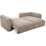 Makamii Svjetlo smeđa sklopiva/s prostorom za odlaganje kutna garnitura od šenila (s desnim kutom/s ležaljkom) Mele – | shoptok.hr