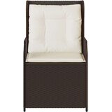  Vrtna klupa s jastukom 2 pcs Smeđa Poli ratan | shoptok.hr