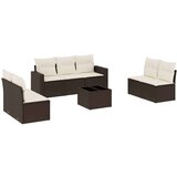 vidaXL 8-dijelni set vrtnih sofa s jastucima smeđi od poliratana | shoptok.hr