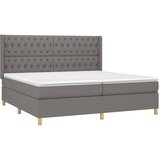  Krevet s oprugama i madracem tamnosivi 200 x 200 cm od tkanine | shoptok.hr