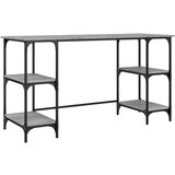 Maison Chic Pisalna miza - pisarniška miza - Računalniška miza siva sonoma 140x50x75 cm kovina in inženirski les, (21785445) | Shoptok.si