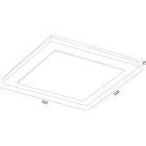  argon 1872 - plafonska svetiljka tabor 4xE27/15W/230V 52x52 cm terakotna | Eponuda.com