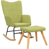  Stolica za ljuljanje s osloncem za noge zelena od tkanine | shoptok.hr