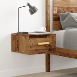  Zidni noćni ormarić boja staro drvo 35 x 35 x 20 cm | shoptok.hr