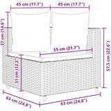  4-dijelni set vrtnih sofa od poliratana s jastucima smeđi | shoptok.hr