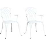  Vrtna stolica 2 pcs Bijelo 53 x 51 x 88,5cm Aluminij | shoptok.hr