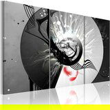  Slika - Metal circle &amp red feathers 60x40 | shoptok.hr
