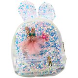  Dječji ruksak sa šljokicama i zečjim ušima, bijeli, 22 cm, 4,4 l | shoptok.hr