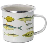 Bela/zelena skodelica 310 ml Vintage Fish –