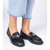 Gemre Black women's loafers with gold decoration Senna | shoptok.hr