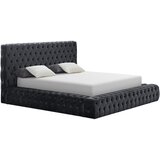 Livetastic OBLAZINJENA POSTELJA 180 cm x 200 cm , kovina, tekstil siva | Shoptok.si