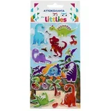The Littlies: Dinozavri vzorci 3D puhasti nalepke, komplet 10x22 cm