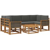 vidaXL Zunanja garnitura za sedenje 5 pcs Naravna in antracitna, (5000281944) | Shoptok.si