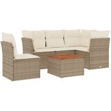  6-dijelni set vrtnih sofa s jastucima bež od poliratana | shoptok.hr