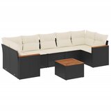  The Living Store Vrtna sedežna garnitura 8-delna z blazinami črn poli ratan - Vrtna Sedežna Garniture, (21452664) | Shoptok.si