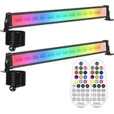 2x 44 cm RGB LED stenska svetilka z daljincem - 42 W