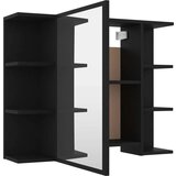 3 3-dijelni set kupaonskog namještaja od iverice crni | shoptok.hr