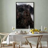  Slika - Heart of Mountain Landscape (1-part) - Clouds Amid Rocks 60x90 U crnom drvenom okviru | shoptok.hr