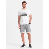 Ombre Men's LOOSE FIT melange fabric shorts - gray | Shoptok.si