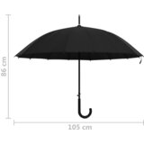 Automatski kišobran crni 105 cm | Eponuda.com