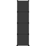  Kockasti organizator za pohranu s 12 kocki i vratima crni PP | shoptok.hr