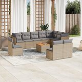 vidaXL 11-dijelni set vrtnih sofa od poliratana s jastucima bež | shoptok.hr