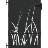 vidaXL Vrtna vrata Črna 105 x 125 cm Jeklo s prašnim premazom | Shoptok.si