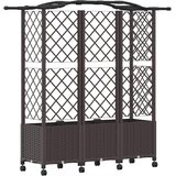  Povišeni krevet s mrežom i krovom Smeđa 163 x 40 x 144 cm PP | Eponuda.com