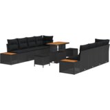  Set vrtnih kauča od 11 dijelova s jastucima crni poli ratan akacija | shoptok.hr